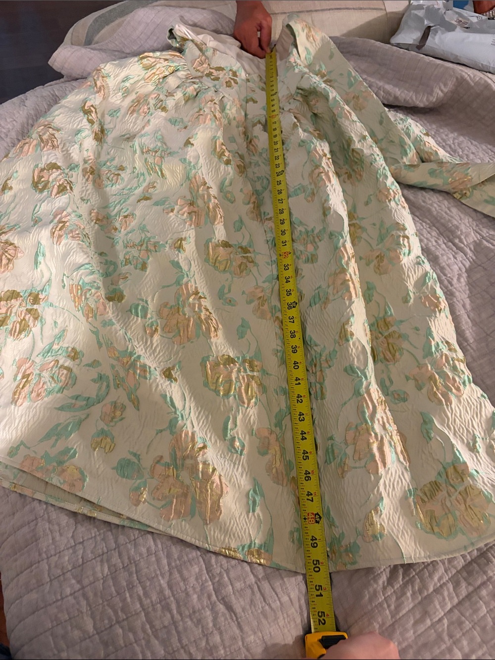 ASOS Floral Strapless Maxi Dress Green Pink US 6 Like New - Picture 8 of 8